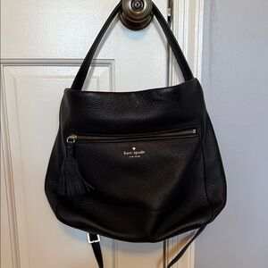 Kate Spade Black Hobo Bag with Tassel